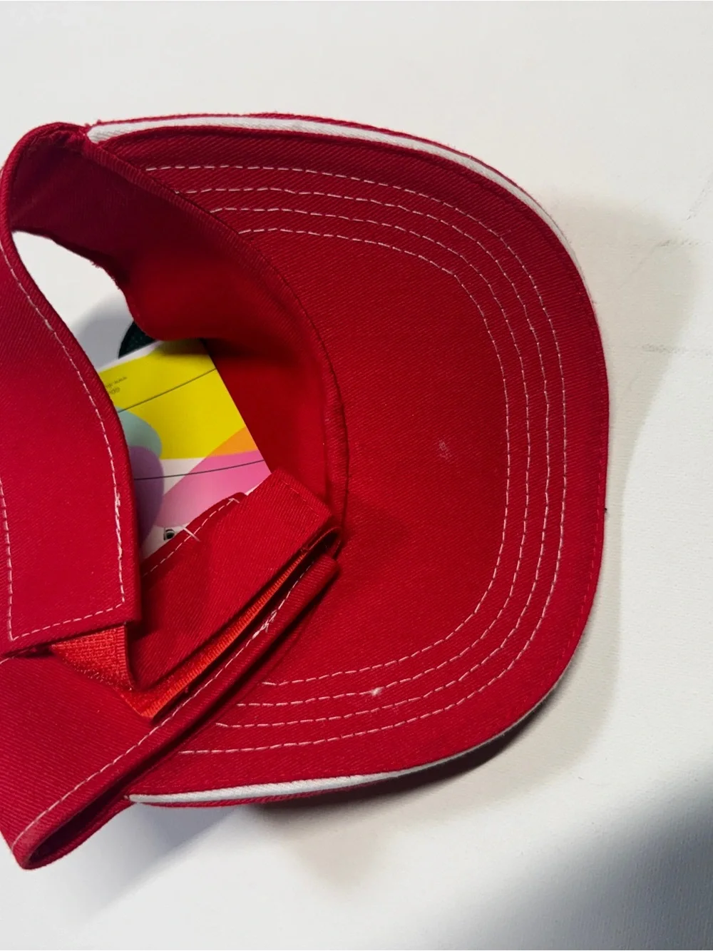 Disney Micky Mouse Red Visor with Black Ear Accents